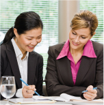Two female business partners