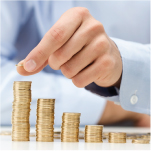 A man counting coins