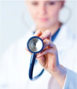 A doctor with a stethoscope