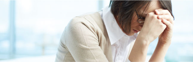 Une employée stressée